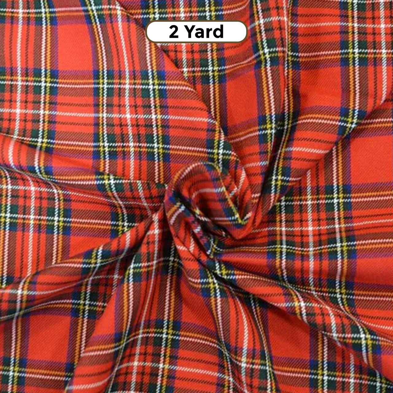 Tartan Plaid Fabric 60" Wide Poly Rayon Blend for Kilts & Crafts